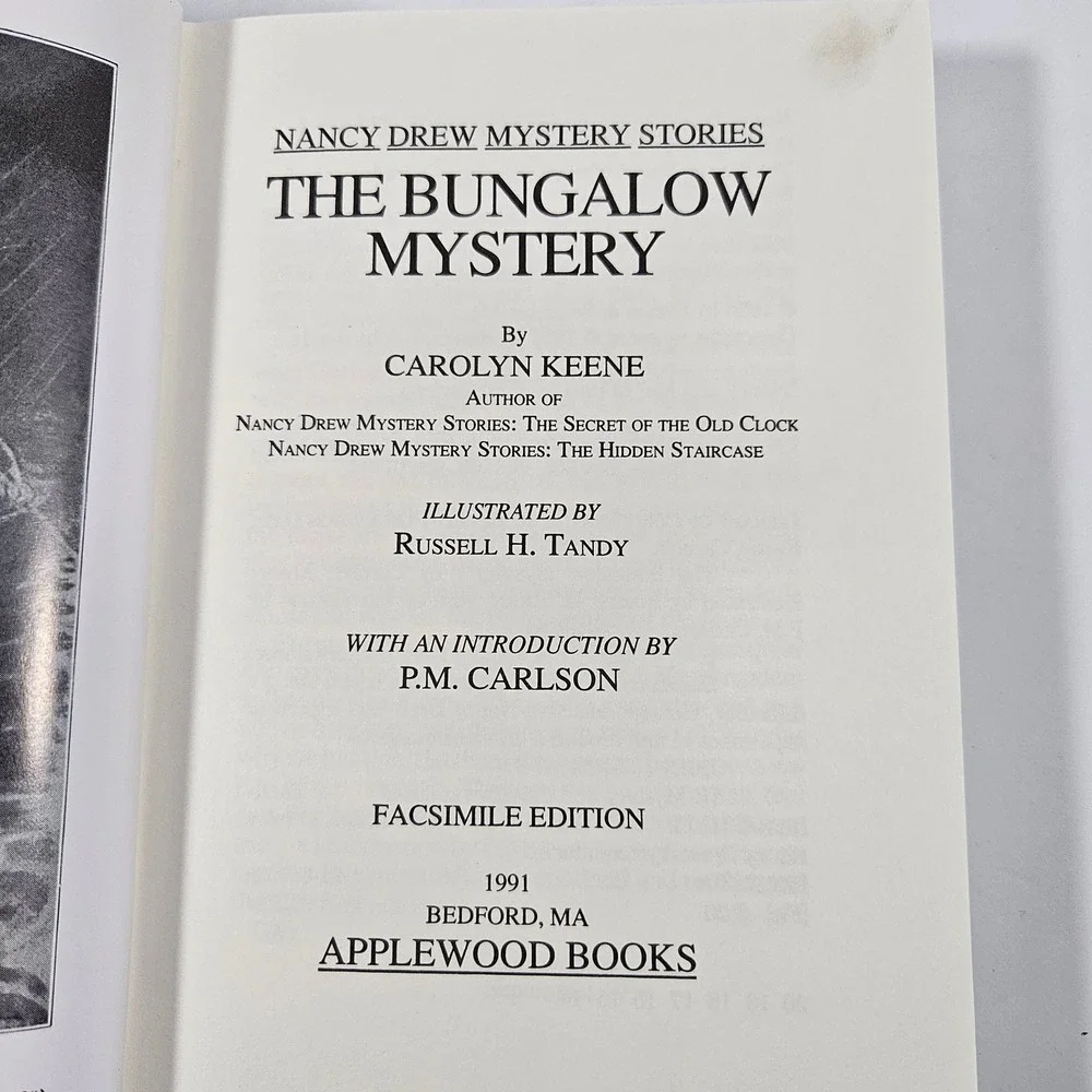 Nancy Drew The Bungalow Mystery Original Text Applewood Books Carolyn Keene 1991